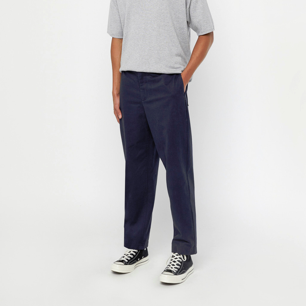OAK + FORT - Navy Wide-Leg Cotton Pant 3153